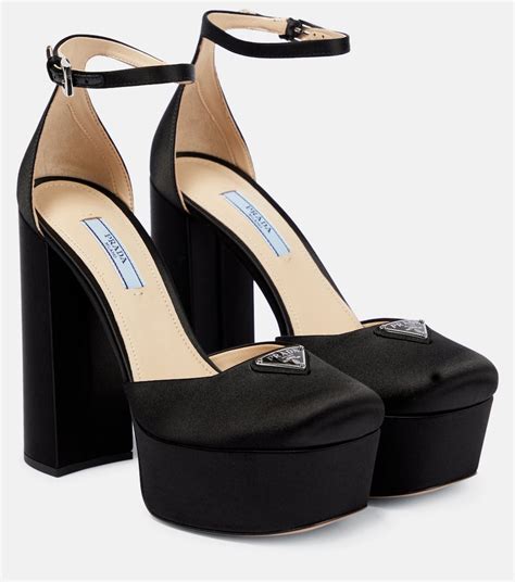 prada satin heels|prada black high heels.